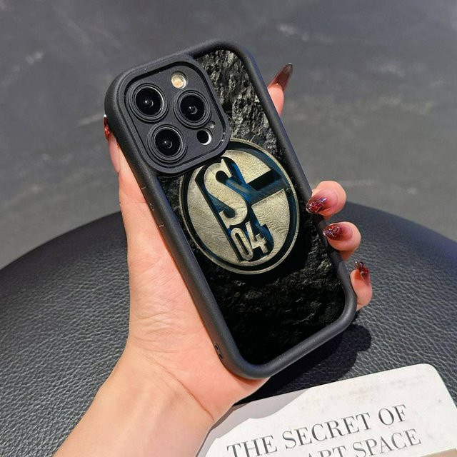 Stoßfeste Silikon Handyhülle für Schalke 04 iPhone Modelle in Schwarz - Bild 1
