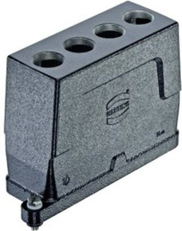 Harting Tüllengehäuse 19400240477 in Schwarz und Grau aus Aluminium - Bild 1