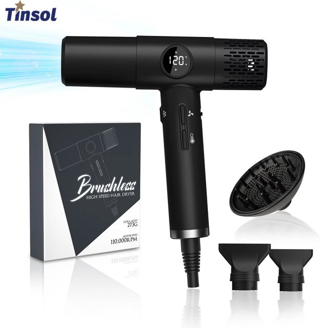TINSOL Haartrockner, Negativ-Ionen, Schwarz, Unisex - Bild 1