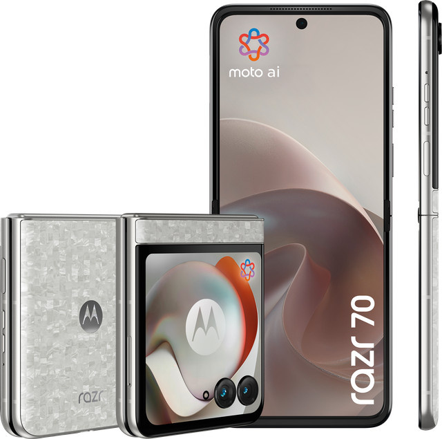Motorola Razr 70 Smartphone PANTONE Bright White 256GB 5G Android - Bild 1