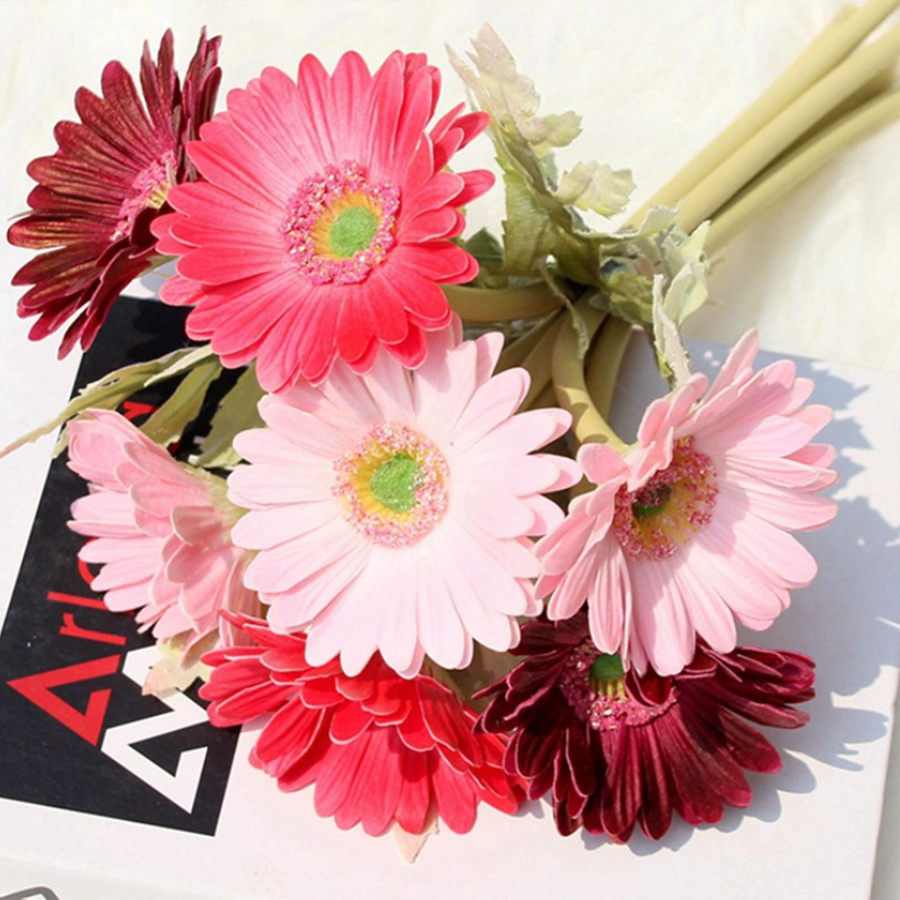 Dekoratives Bouquet aus künstlichen Gerbera und Gänseblümchen von OutsideWorld für deine Heimdekoration oder Hochzeitssträuße - Bild 4