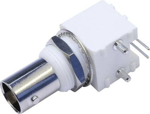 Telegärtner BNC-Steckverbinder Buchse für den horizontalen Einbau, 50 Ohm, Weiß - Bild 1