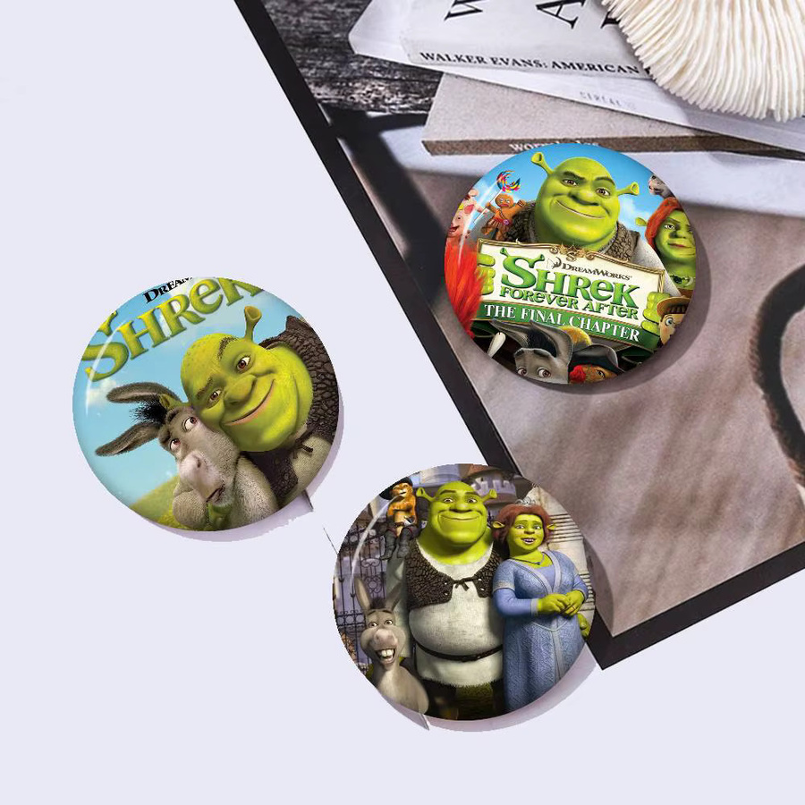 Anstecknadel Shrek Cartoon, Metall, Bunt - Bild 2