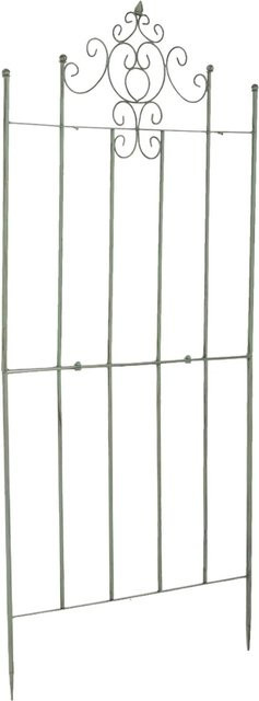 DELUKE Rankgitter HEIKE Rankhilfe aus Metall in Antik-Grün für Kletterpflanzen und Gartendekoration, B/T/H: 86 x 2 x 170 cm - Bild 1