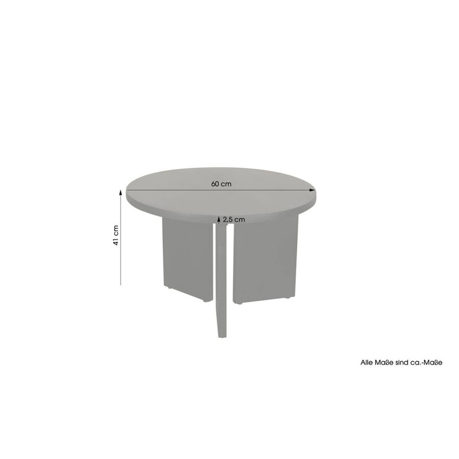 byLIVING Couchtisch ROUND aus Akazienholz, schwarz lackiert, Durchmesser: 60 cm, Höhe: 41 cm - Bild 5