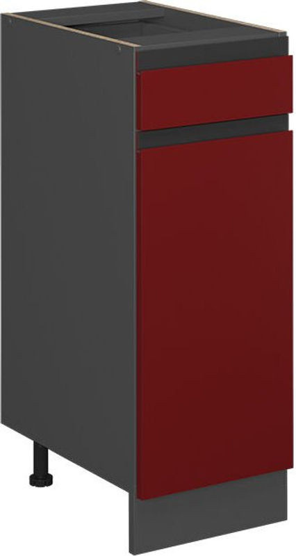 Vicco Küchenunterschrank R-line in Rot, Modernes Design aus Holzwerkstoff, Ohne Arbeitsplatte - Bild 1