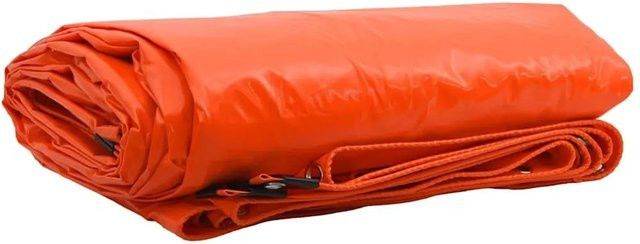 vidaXL Abdeckplane Orange mit PVC-Beschichtung B: 400 cm, T: 400 cm - Bild 1