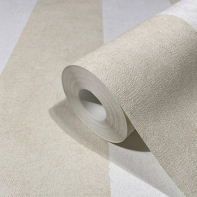 Marburg Vliestapete Streifen Modern in Weiß-Grau-Beige mit FSC-Zertifizierung - Bild 1