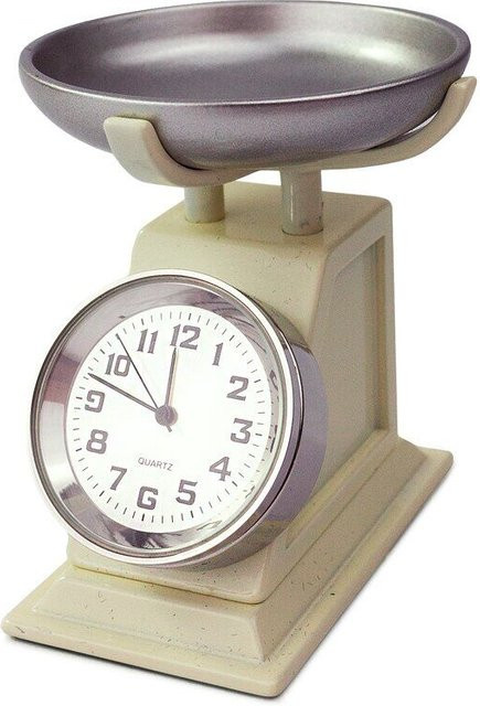 Clockee Designer Tischuhr Küchenwaage aus Metall - Bild 1