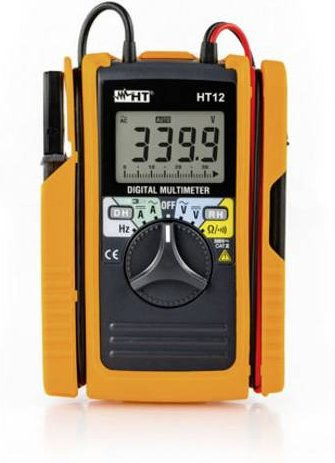 HT Instruments HT12 Digitales Hand-Multimeter mit Stromzange in Gelb, CAT II 600 V und CAT III 300 V, 3400 Counts - Bild 1