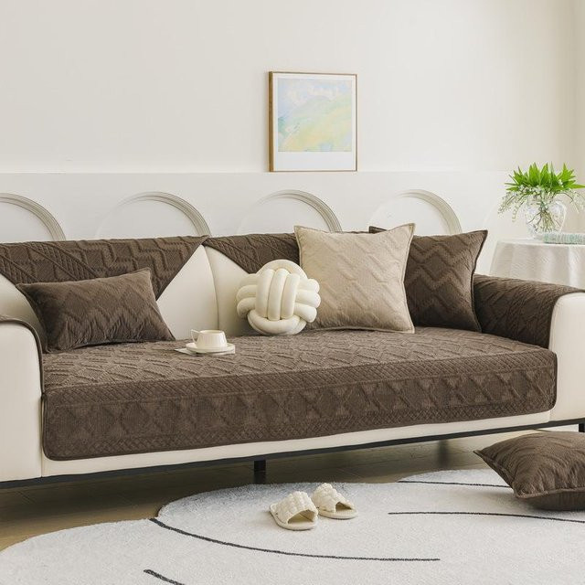 Super Six Winter-Sofakissen aus Flanell in Braun, quadratisch, B/B: 70 x 70 cm - Bild 1