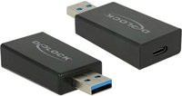 Delock USB-A auf USB-C Adapter Schwarz USB 3.1 Stecker zu USB-C Buchse - Bild 1