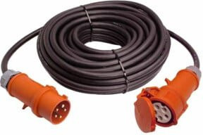 as-Schwabe CEE-Verlängerungskabel 50m, 32A, IP44, H07RN-F5G4, 400V, Orange - Bild 1