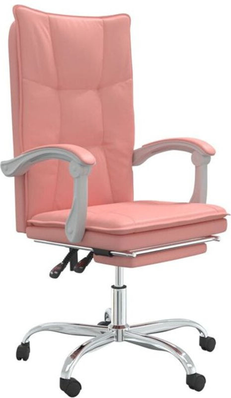 Moderner Schreibtischstuhl mit Liegefunktion von vidaxl in Rosa aus Kunstleder - Bild 1