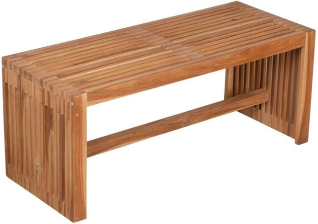 deVries Gartenbank Woodie aus Teakholz in Braun, B/H/L: 35 x 45 x 100 cm - Bild 1