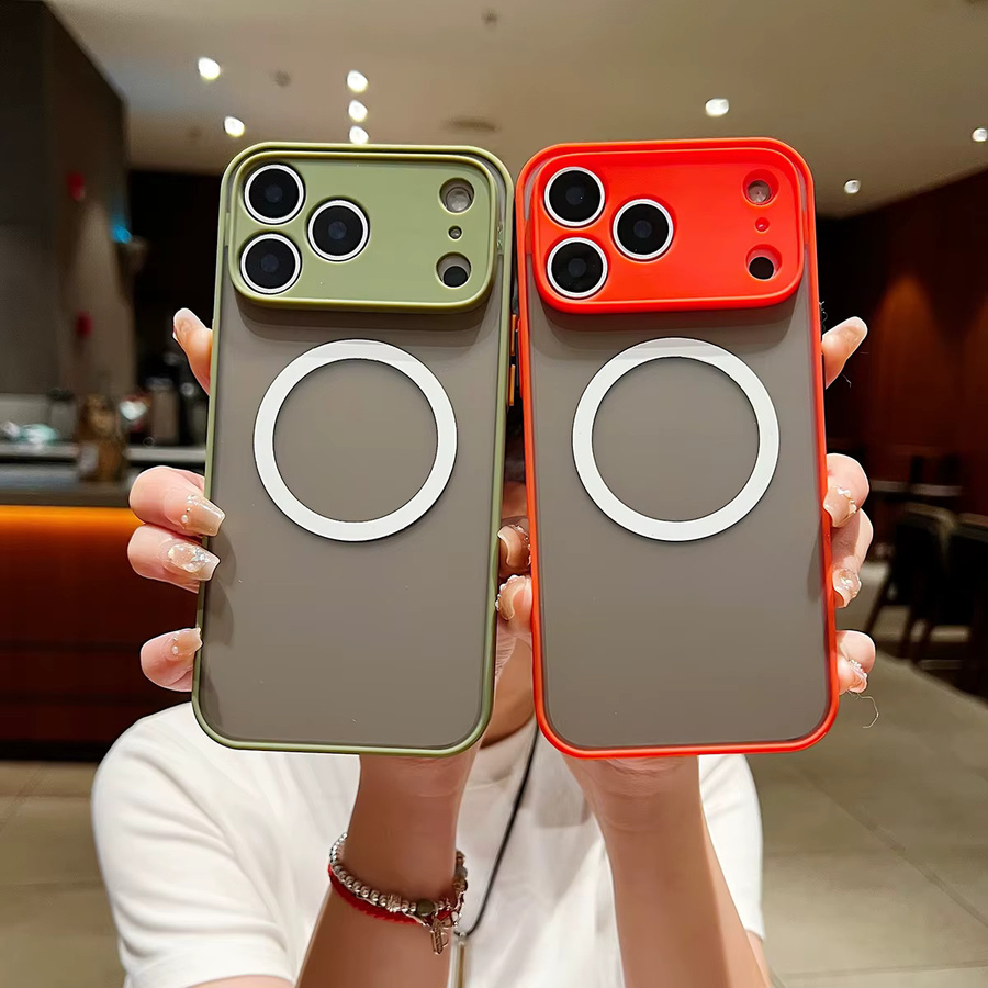 LICOERS Magnetische Hülle für iPhone 17 Pro Max, 17 Air und 17 Pro, transparent mit mattem Magnet und Rundum-Kameraschutz, weiche Stoßstangenschale - Bild 3