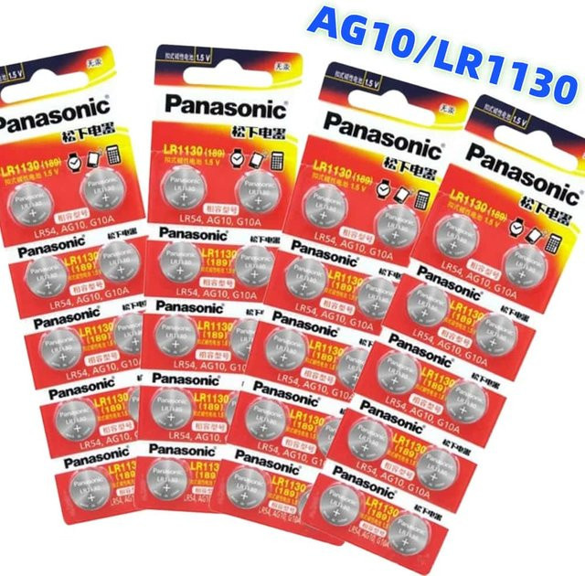 Panasonic AG10 LR1130 SR54 Alkaline-Batterie 1,55 V in Silber - Bild 1
