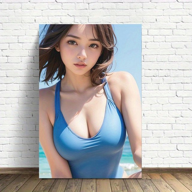 Moderne Leinwand Wandkunst von CIFBUY ungerahmt im Portraitformat - Bild 1