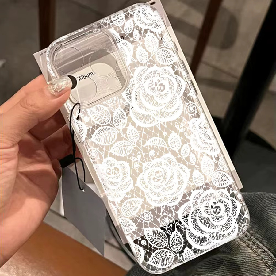 Elegante weiße Handyhülle mit Spitzenmuster für Samsung Galaxy A-Serie (A14 bis A57, 4G/5G) - Bild 2