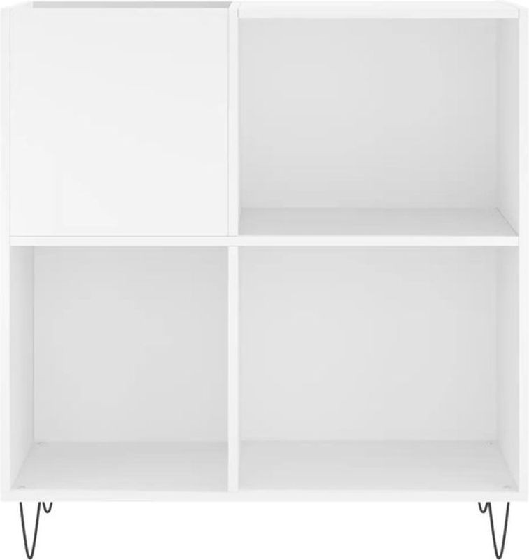 Vidaxl Plattenschrank in Weiß im modernen Industrial-Design, B/T/H: 84,5 x 38 x 89 cm - Bild 1