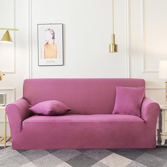 Coolazy Elastischer Sofabezug für Ecksofas in Grau, Stretch-Couchbezug aus Polyester für 1- bis 4-Sitzer, Breite: 90-140 cm - Bild 1