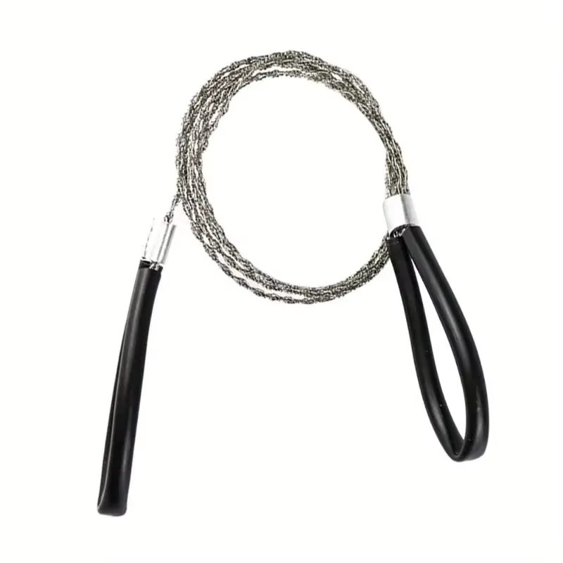 2 Stück tragbare Edelstahl-Drahtsäge in Schwarz für PVC-Rohre und Kabel, ideale manuelle Säge für Wandern, Camping und Jagd - Bild 2