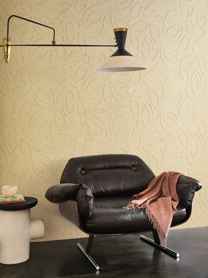 Omexco Tapete Verano OAS222 beige abstrakt modern aus Papier - Bild 1