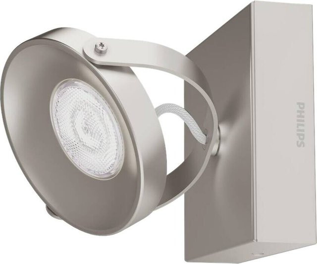 Philips LED Spot Spur in Nickel/Silber, dimmbar, B/H/T: 11 x 11 x 11 cm - Bild 1