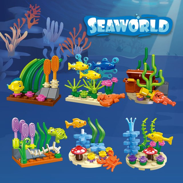 AMAZINGBLOKS Ocean Series Unterwasserwelt Modell-Bausteine, Meerestiere - Bild 1