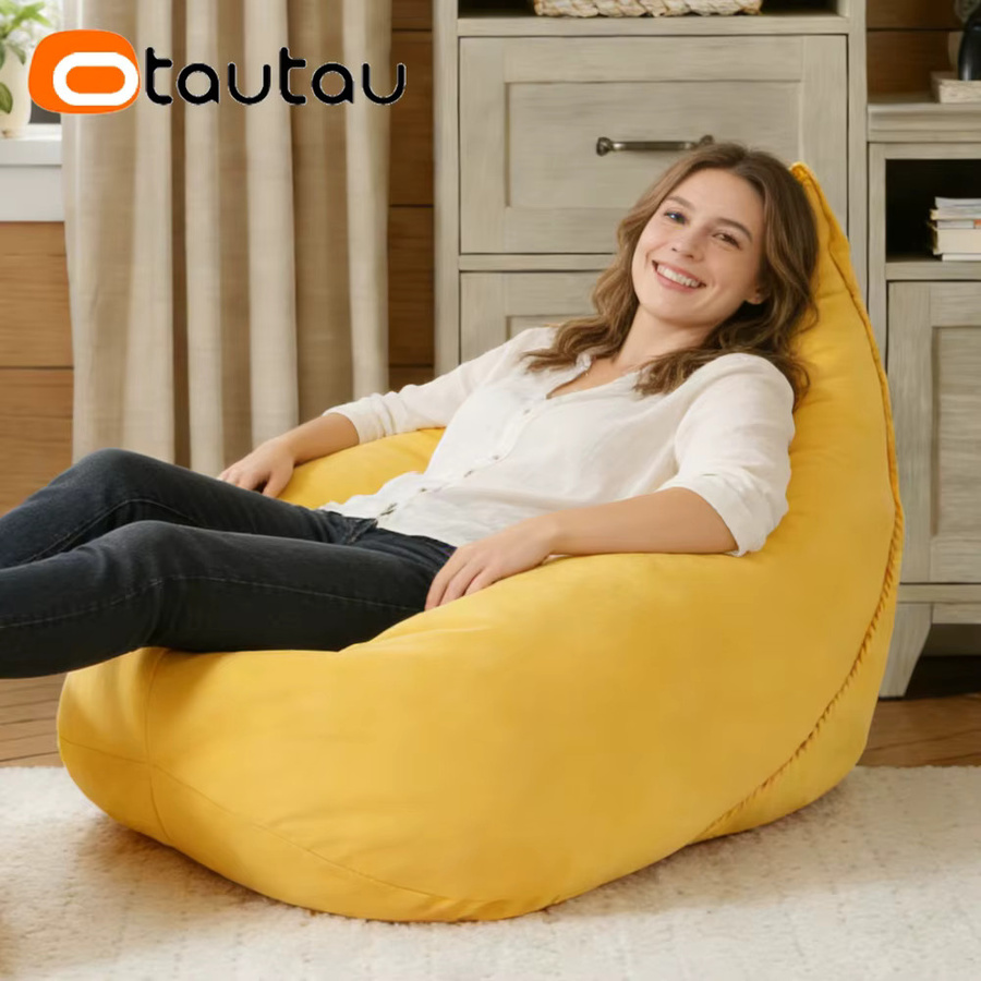 OTAUTAU Sitzsack-Lounger-Bezug aus weicher Baumwolle für Pouf Ottoman Chaise Lounge, Modell SF609 - Bild 4