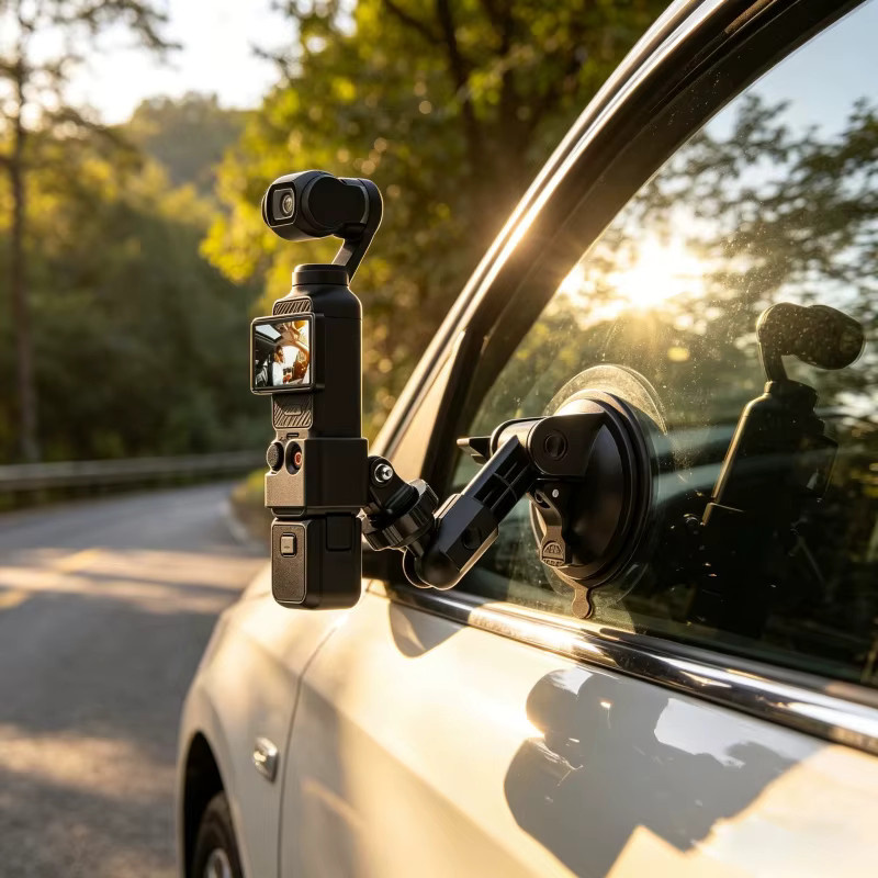 DJI Saugnapfhalterung X5 Adapter für Osmo Pocket 4/3 Auto-Halterung Erweiterungskit in Schwarz - Bild 2