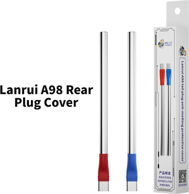 LANRUI A98 USB-C Löt-Schutzhülle aus Edelstahl in Weiß für Mobiltelefon-Reparaturen - Bild 1