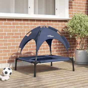 VidaXL Hundebett Marineblau, B/T/H: 76 x 62 x 70,5 cm - Bild 2