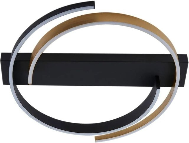 Lucande LED Deckenleuchte Natsuma 10030235 Modern, 2-flammig, Schwarz und Gold - Bild 1