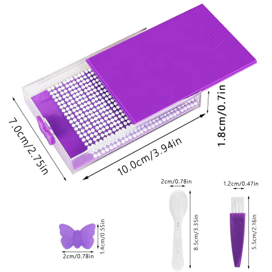 4er Set Diamantmalerei Tabletts aus Kunststoff in Weiß für Diamond Painting und Perlenstickerei als Organizer und Aufbewahrungsbox für dein DIY Handwerk - Bild 2