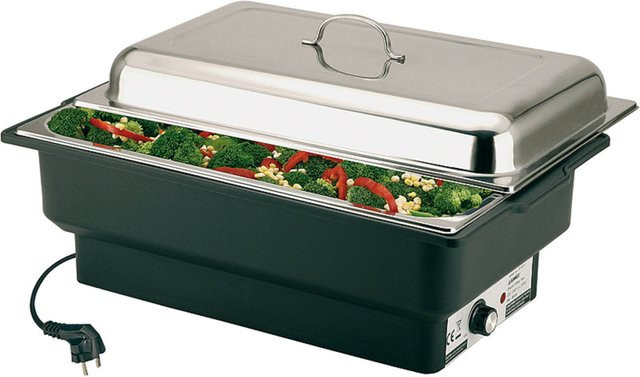 APS Elektro-Chafing Dish GN 1/1 in Silber, rechteckig, Volumen: 8,5 l, Breite: 57 cm, Tiefe: 35 cm, Höhe: 28 cm - Bild 1
