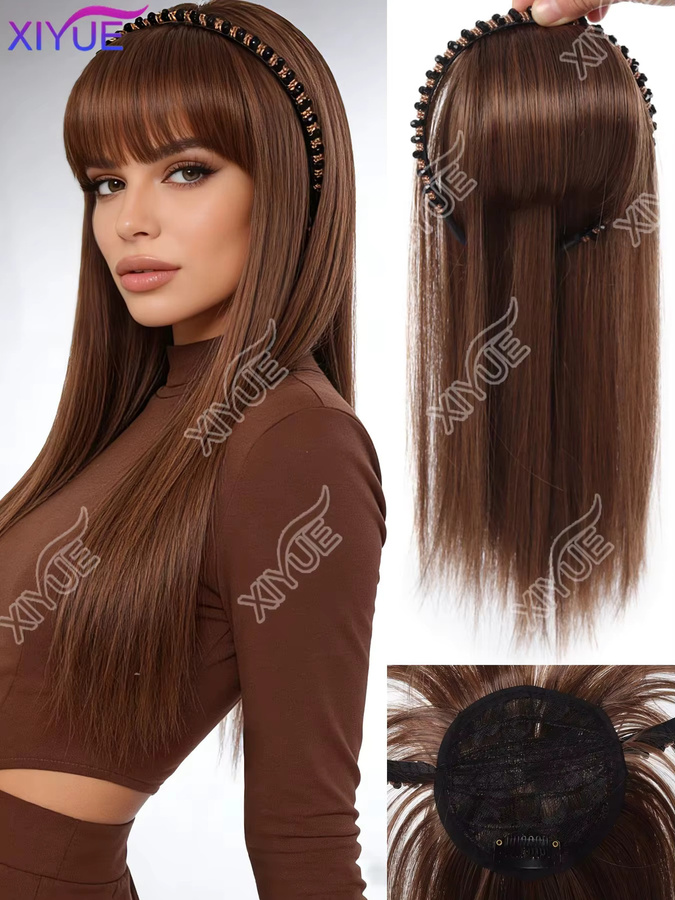 XIYUE Clip-in Pony-Haarteile mit Strassband, gerade, Damen - Bild 5