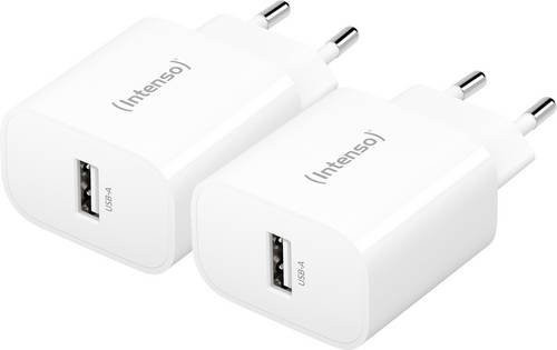 Intenso W5A USB-C und USB-A Power Adapter Doppelpack, 5W, Weiß - Bild 1