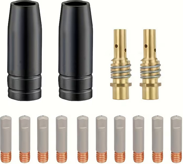 14 Stück MB-15AK Beschichtungsschutzdüsen in Schwarz, Durchmesser: 0,8 mm, 1,0 mm und 1,2 mm, Europäische Ausführung - Bild 1