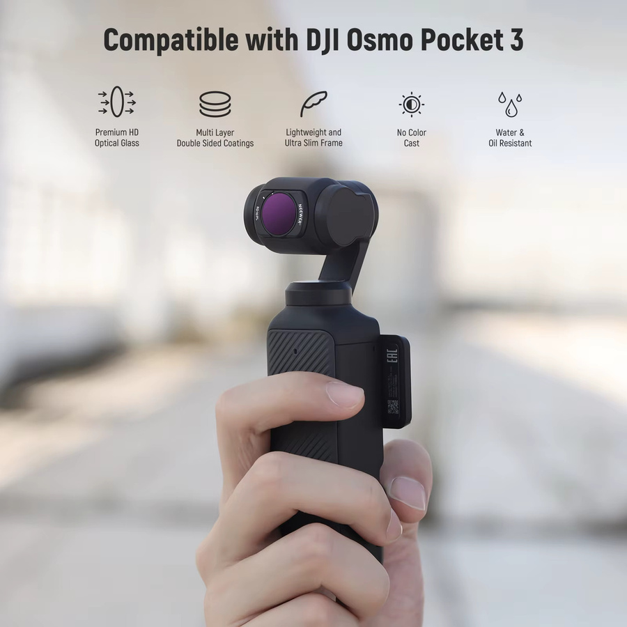 NEEWER Magnetisches ND/CPL-Filterset für DJI OSMO Pocket 3, 6er-Pack in Schwarz mit UV, CPL, ND16, ND32, ND64 und ND256 Filtern - Bild 2