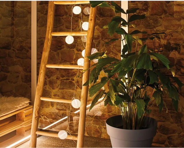 Paulmann Lampion Motiv-Lichterkette Weiß mit 7 warmweißen LEDs IP44 für Garten, Balkon und Terrasse - Bild 2