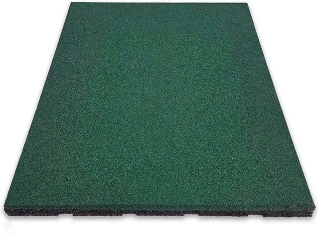 Floordirekt Fallschutzmatte Elastikmatte mit Drainage in Grün, B/T/H: 50 x 50 x 4 cm - Bild 1