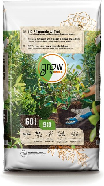GROW by OBI Bio Pflanzerde torffrei 60 l - Bild 1