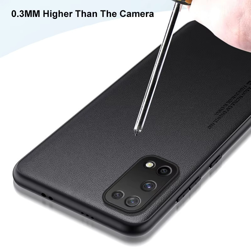 EUCAGR Luxus PU Leder Schutzhülle für Realme 7 5G in Orange, matte Silikon Stoßfest Handyhülle - Bild 2