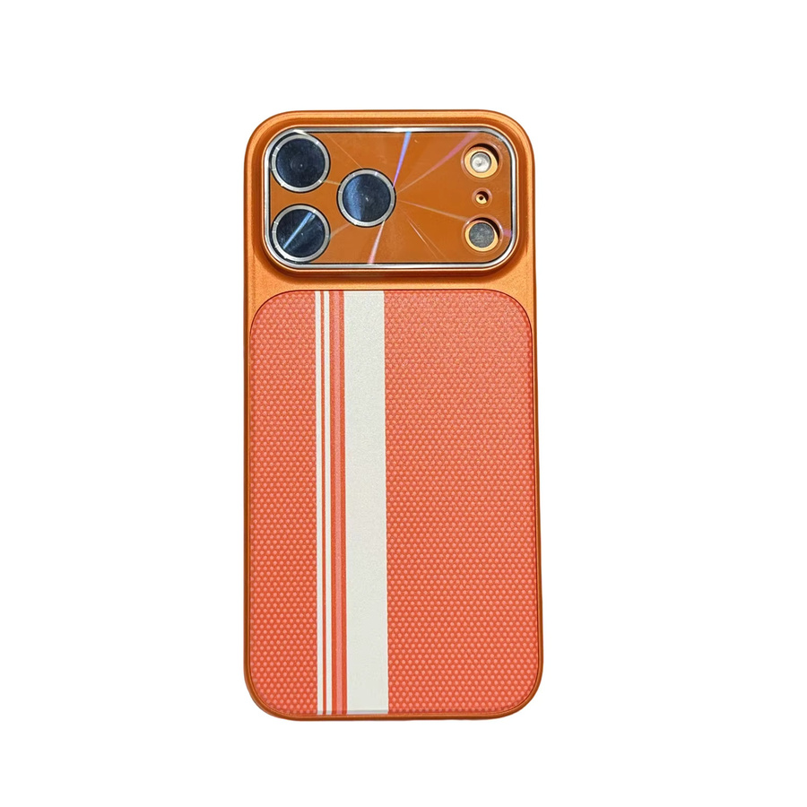 MagSafe Schutzhülle für Apple iPhone mit matter Textur und CD-Laserkamera-Design in Orange - Bild 4