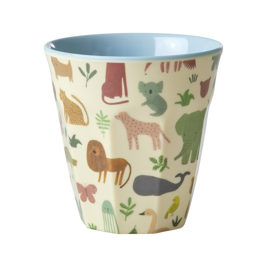 Rice Melamin Becher Sweet Jungle in Dusty Blue mit 250ml - Bild 1