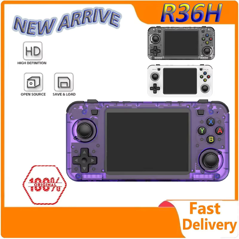 ZEDAOTC R36H Retro Handheld Konsole mit Open-Source Linux System, 3,5 Zoll IPS Bildschirm, 64G, Blau oder Lila - Bild 1