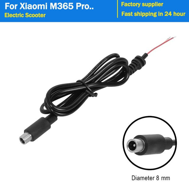 Xiaomi M365 Pro Ladegerät Ausgangslinie DC 8mm Netzkabel 42V 2A in Schwarz - Bild 1