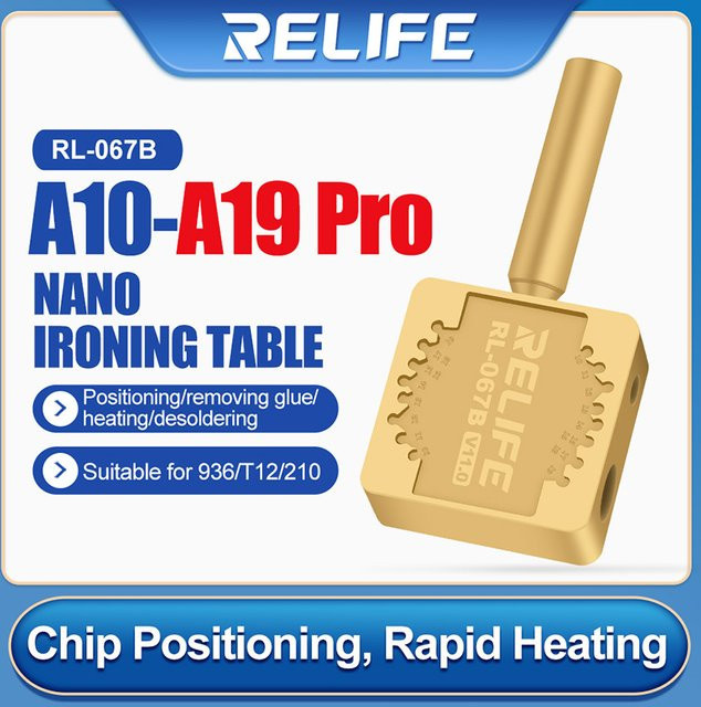 RELIFE RL-067B Multifunktionales Kleines Bügel-Tisch-Set in Gold für Lötarbeiten an Telefon-Bildschirmen und Chips - Bild 1