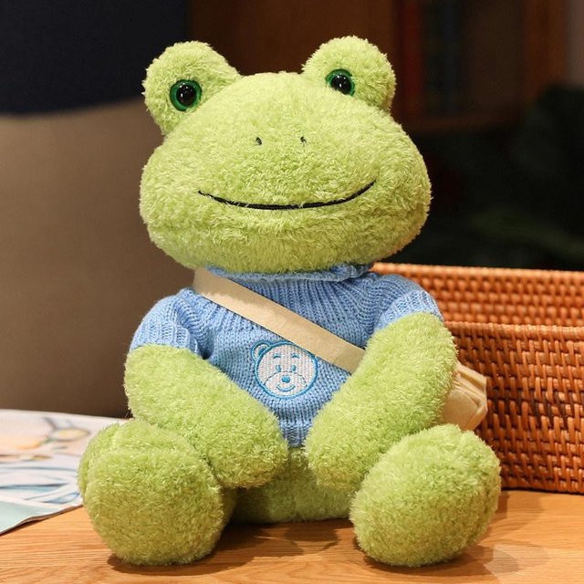 Froschpuppe Plüschtier, Grün, 25cm - Bild 1